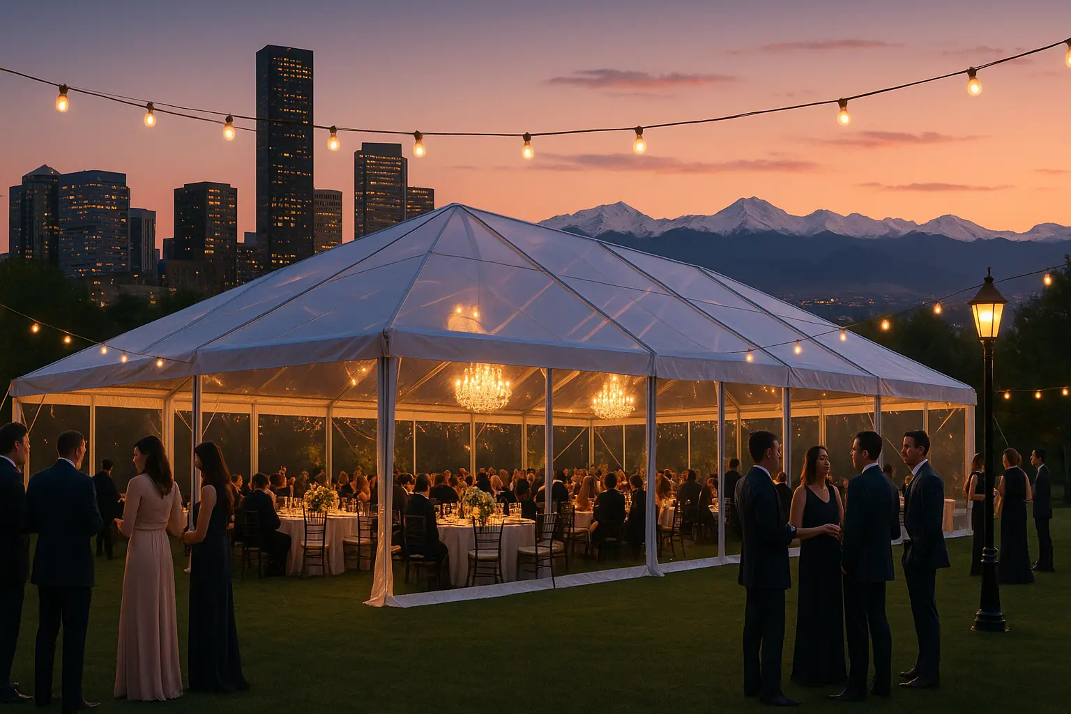 Large clearspan tent for major Colorado events and festivals by The Wright Group 2025